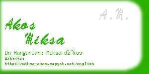 akos miksa business card